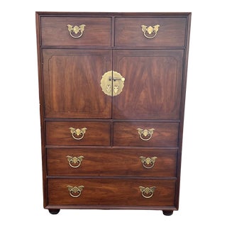 Henredon Asian Style Chinoserie Armoire/Chest For Sale