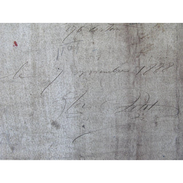 Blue Antique French Textile Design For Sale - Image 8 of 8