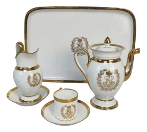 19th Century Sevres Porcelain Coffee Service, Set of 4