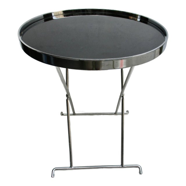 Art Deco Chrome Side Table For Sale