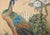 Circa 1970s Chinoiserie Style Painted Silk Screen "Peacock and Magnolia" For Sale - Image 10 of 18