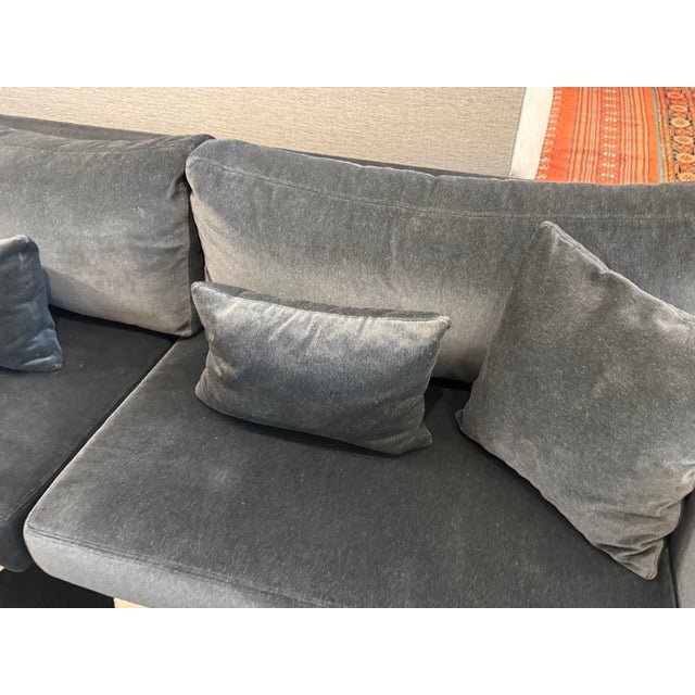 Gray Limn Italia Charcoal Gray Sofa For Sale - Image 8 of 12