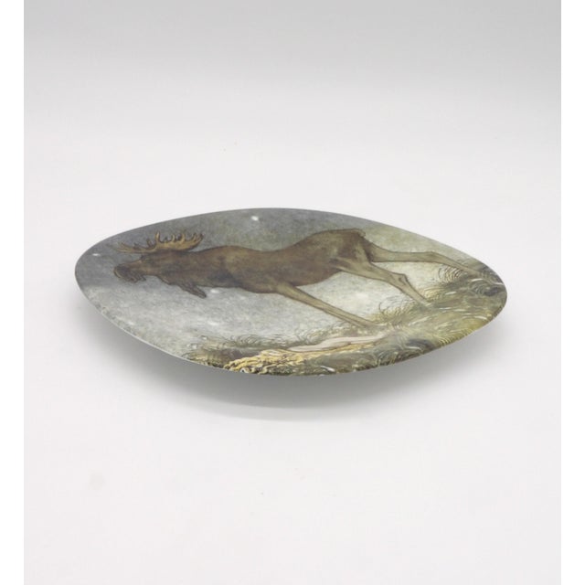 John Bauer Rörstrand John Bauer Porcelain 7.5" Plate | Skutt the Moose & Princess Tuvstarr | Swedish Fairy Tale Art For Sale - Image 4 of 6