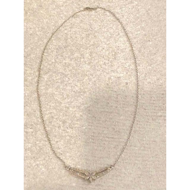 2010s 18 Karat White Gold and Diamond Soldered Pendent Necklace For Sale - Image 5 of 12