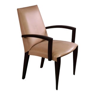 1980s Dakota Jackson "Ke-Zu" Leather Club Armchair For Sale