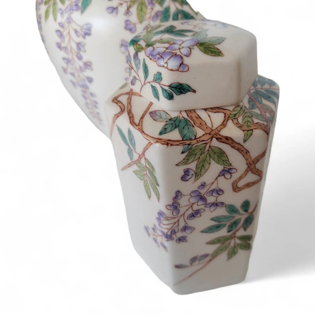 Ceramic Mid Century Hand Painted Set of Three - Vase and Two Cannisters in the Style of Andrea by Sadek For Sale - Image 7 of 11