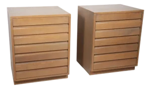Pr. Mid Century Sligh Cross Country Bachelors Chests by Herbert Ten for the Grand Rapids Chair Co.