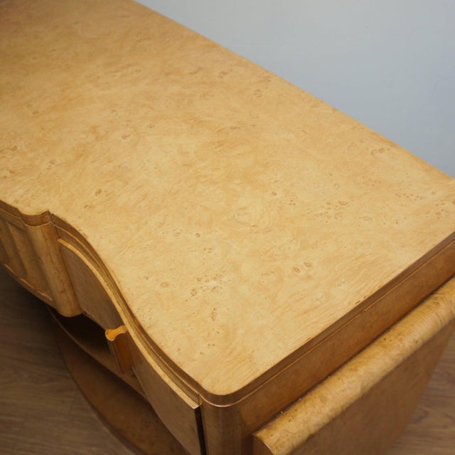 Brown Art Deco Console Table by Harry & Lou Epstein, 1930s For Sale - Image 8 of 9