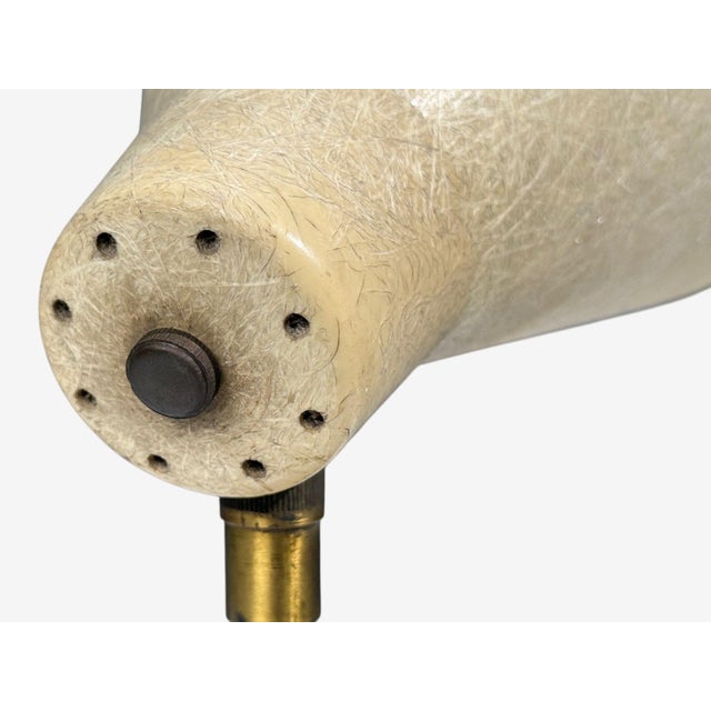 Metal American Modern, Table Lamp, Fiberglass, Brass, Usa, 1960s For Sale - Image 7 of 9