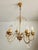 Vintage Hollywood-Regency Gold-Plated Cascade 6-Light Waterfall Chandelier with Crystal Pendants, 1960s For Sale - Image 13 of 18