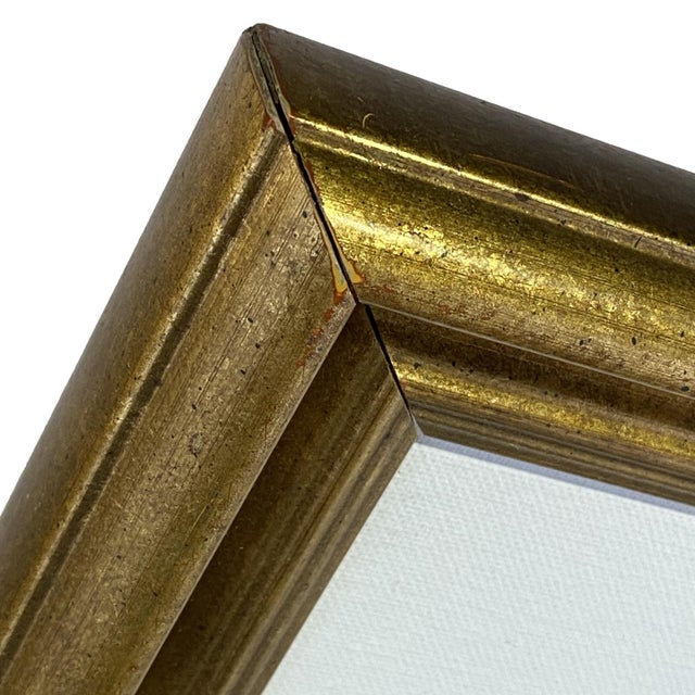 Wood Stillness in Motion, Abstract Black & White Painting by Stephen Hansrote in Vintage Frame For Sale - Image 7 of 13