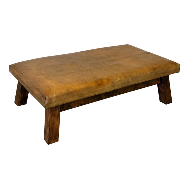 Large Gym Table in Leather, 1960s For Sale