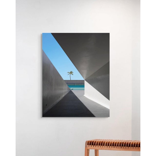 Exclusively available in the U.S. through ART AT HOME, Clean Blue III by Marc Fischer presents a crisp architectural...
