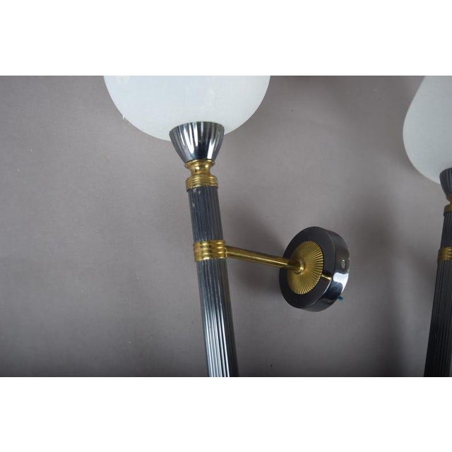 1970s Wall Lights, Style of Maison Jansen, Neoclassical French Design - a Pair For Sale - Image 6 of 12