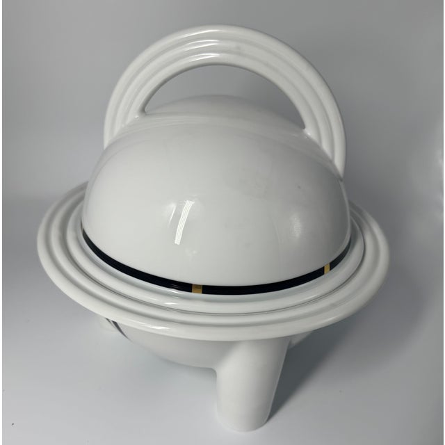 1980s 1980s Mario Bellini for Rosenthal “Cupola Nera” Postmodern Porcelain Soup Tureen For Sale - Image 5 of 8
