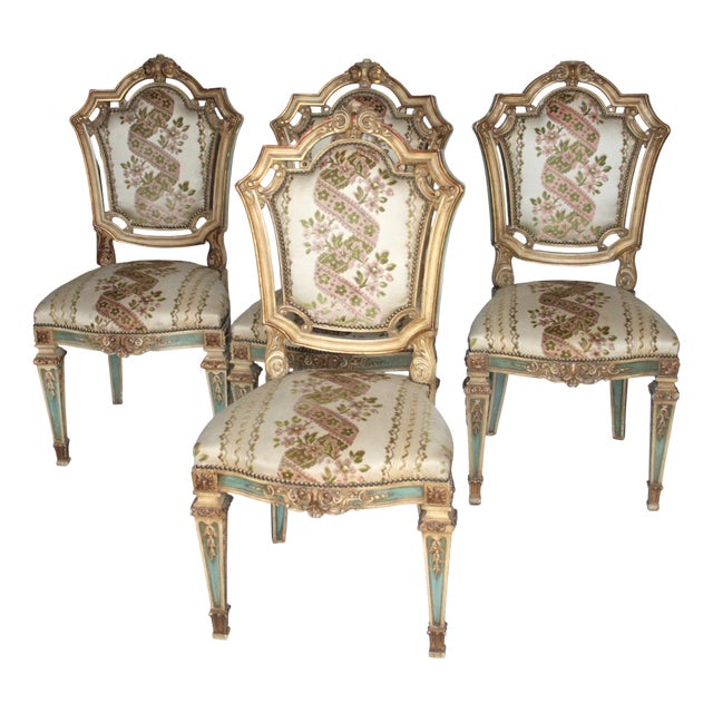 Napoleon III Chairs, Italy, Set of 4 For Sale