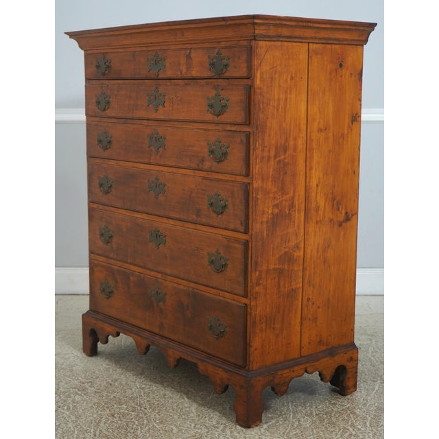 Age: C.1790-1800 Details: Bracket Feet Dovetailed Drawer Construction High Quality Construction Maple 18 C. Design...