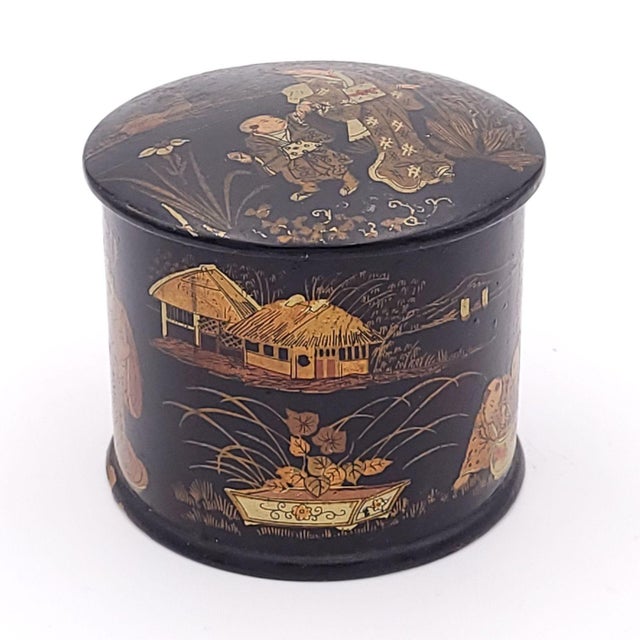 Papier-Mâché String Box, England or France, Circa 1880 For Sale - Image 4 of 7