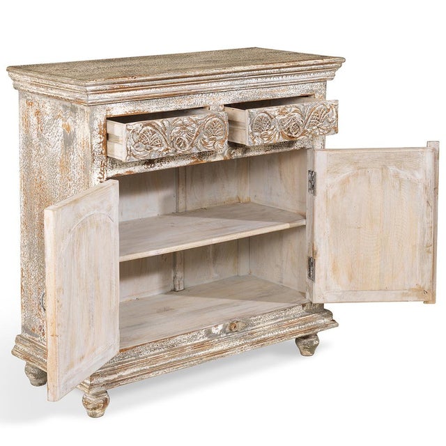 Indian Cream Cabinet, 1940s For Sale - Image 3 of 11