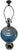 Early 21st Century Art Glass Aqua Blue White Swirl Table Lamp For Sale - Image 5 of 18