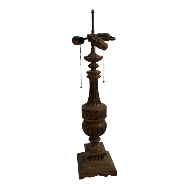 Antique Gold Table Lamp For Sale