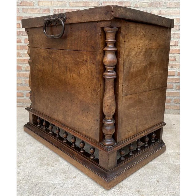 Early 20th Century French Hand-Carved Wooden Trunk For Sale - Image 11 of 13