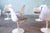 An early set of 6 tulip chairs designed by Eero Saarinen for Knoll Associates. The labels date these chairs to the 1960s....