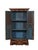 Antique Indian Carved Teakwood, Marquetry, and Painted on Glass Panels Armoire For Sale In Santa Fe - Image 6 of 7