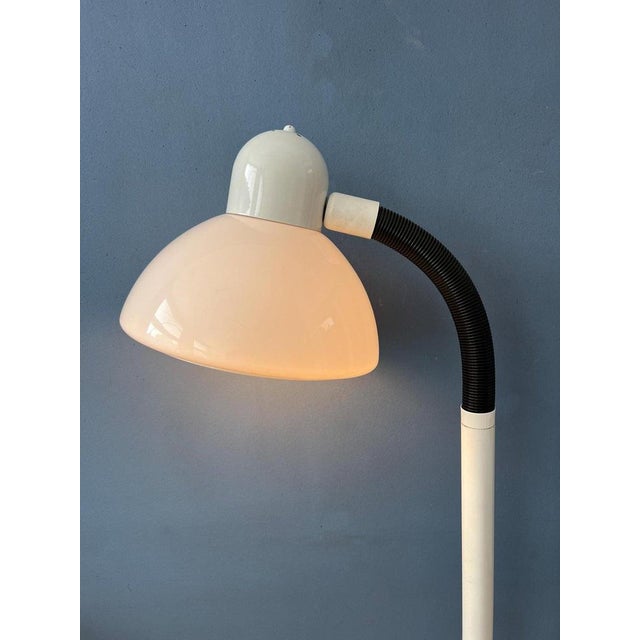 Vintage Space Age White Mushroom Floor Lamp from Dijkstra For Sale - Image 6 of 11
