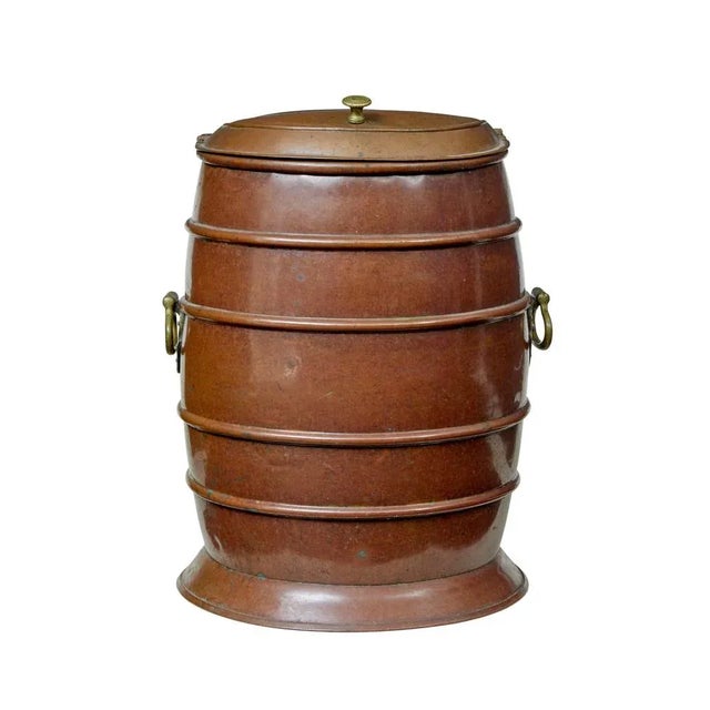 19th Century Copper and Brass Water Barrel, 1870s For Sale - Image 4 of 9