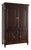 Vintage Harden Cherry Armoire Cabinet | Traditional Entertainment Wardrobe Storage Cabinet | Brass Hardware For Sale