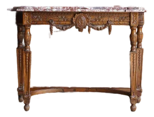 Antique French Louis XVI Marble Top Console Table