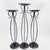 Black Hand Forged Iron Floor Pedestal Set of 3 (131cm & 115cm) Antique Bronze Finish Candle Holder & Plant Stand Floral Display For Sale - Image 8 of 8