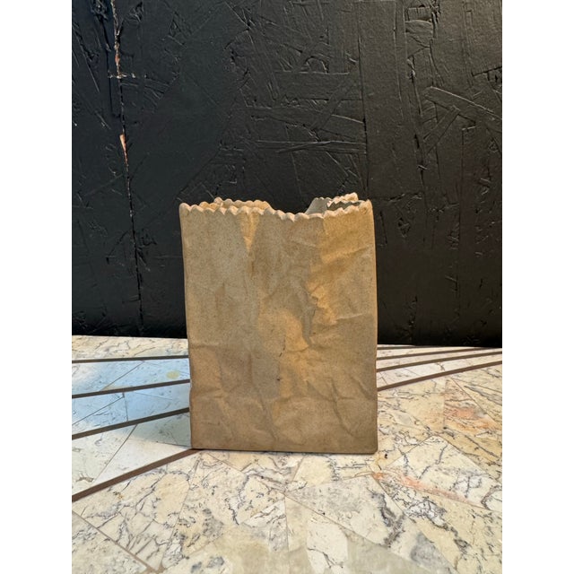 Ceramic 1990s Pop Art Brown Bag Sculpture For Sale - Image 7 of 7