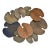 Sculptural Patinated Metal Lotus Leaf Wall Sculpture For Sale