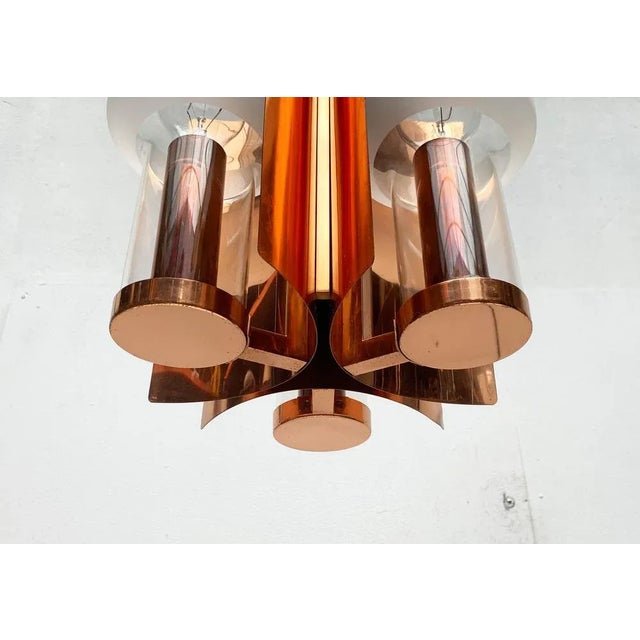 Mid-Century German Glass and Copper Pendant Lamp from Cosack, 1960s For Sale - Image 5 of 18