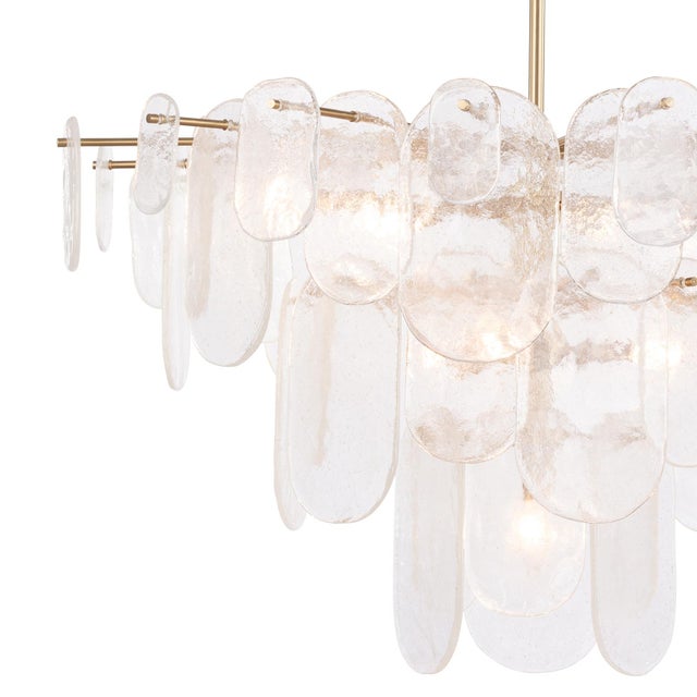 Regina Andrew Echo Glass Chandelier, Natural Brass For Sale - Image 4 of 7