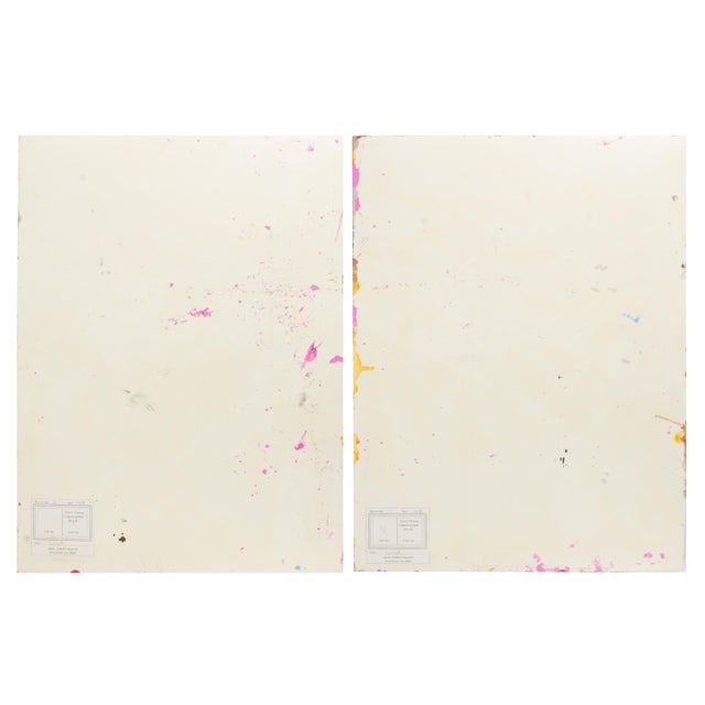1989 “West” Abstract Acrylic Landscape Diptych by Harry Hilson For Sale - Image 9 of 10
