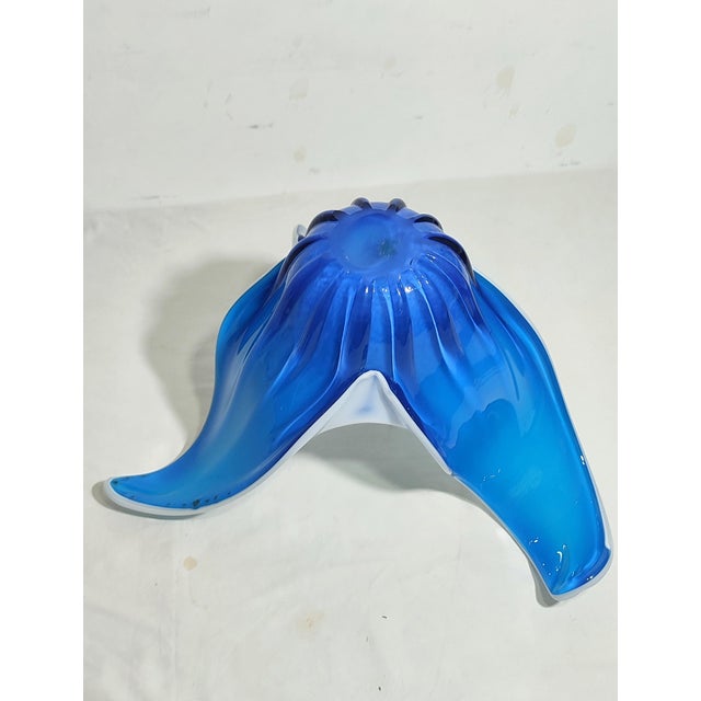 Blue Crystal Table Centerpiece, Italy, 1970s For Sale - Image 8 of 11