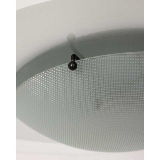 Metal Vintage Italian Hanging Light in Glass and Crystal, 1960s For Sale - Image 7 of 10