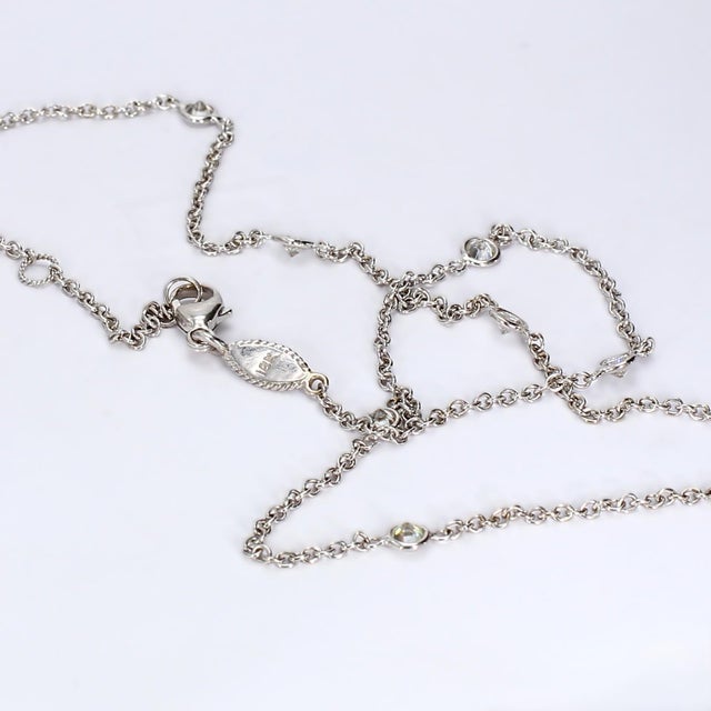18k White Gold Penny Preville "Diamonds by the Yard" Necklace - 16.5in For Sale - Image 4 of 4