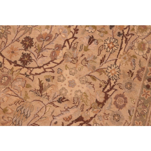 Shabby Chic Shabby Chic 1990's Pak-Persian Taupe/Brown Wool Rug - 6'1'' X 9'10'' For Sale - Image 3 of 9