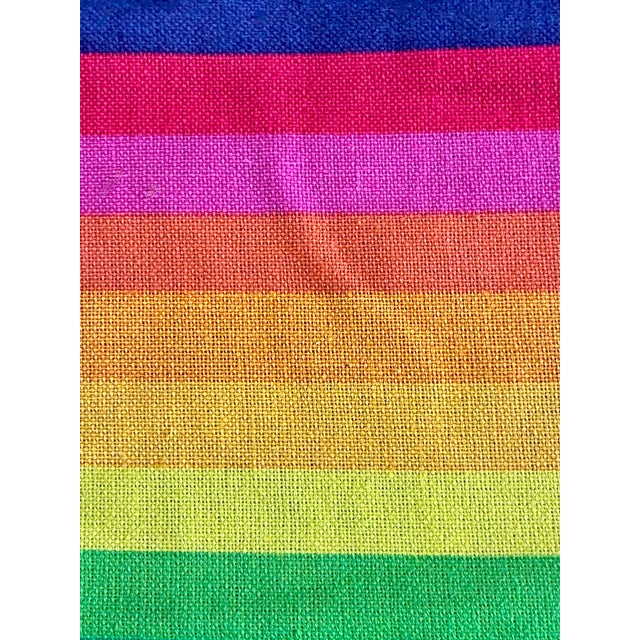 1960s Rainbow Upholstery Fabric 4.66 YDs For Sale - Image 4 of 9