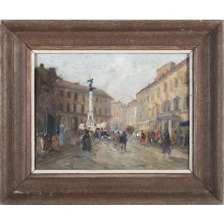 European School, Square, Oil on Wood, Framed For Sale