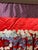 Vintage Large Chinese Red Silk Hand-Embroidered Deer & Pine Tree Longevity Tapestry - 7' X 3' For Sale In Baltimore - Image 6 of 10
