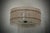 Superb chandelier/ceiling light in a striking light pink colour; a perfect round with pink glass plates. Its structure is...