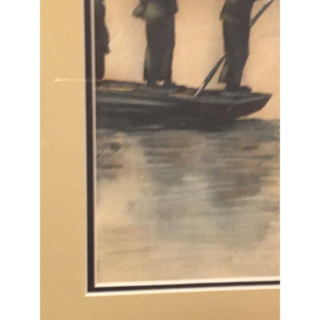 Vintage "Li River China" Watercolor Painting by Molly Rice, Framed For Sale - Image 9 of 13