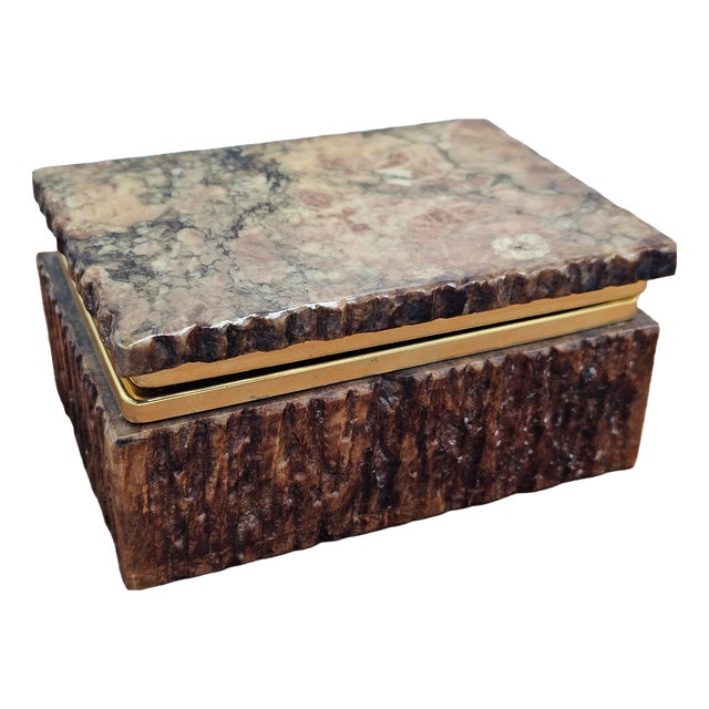 Art Deco Marble Box, 1920s For Sale