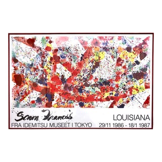 Vintage Sam Francis "Fra Idemitsu Museet I Tokyo” at Louisiana Framed Poster. For Sale
