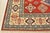 Kazak Rug 8'3'' X 9'5'' Red Wool Tribal Hand-Knotted Oriental Carpet For Sale - Image 10 of 12